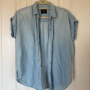 Abercrombie & Fitch Light Blue Casual Blouse